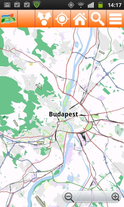 Budapest Offline mappa Map Screen 2