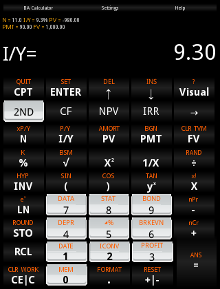 BA Pro Financial Calculator