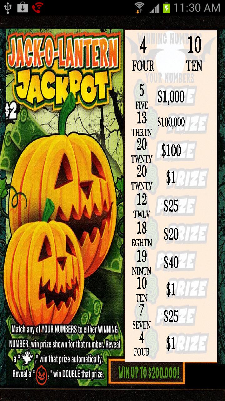 Halloween Lotto Slot Card Screen 3