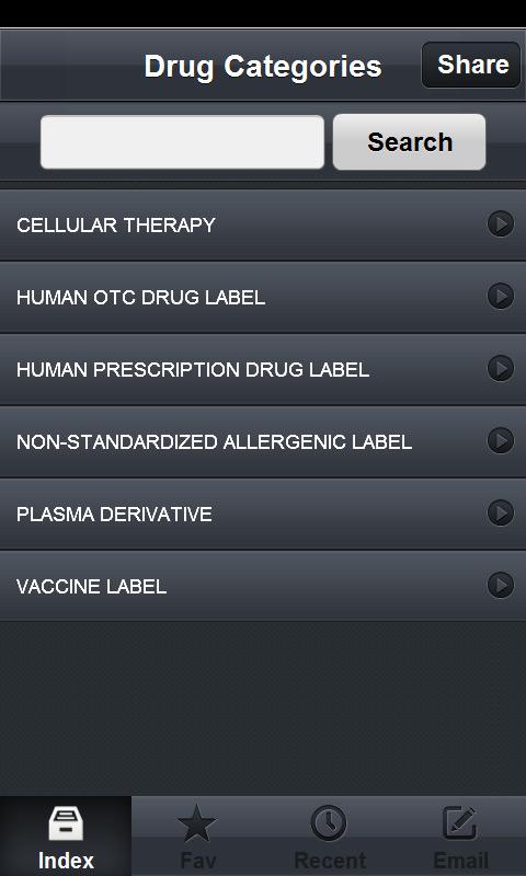 Drug Pronunciations Unlimited Screen 1