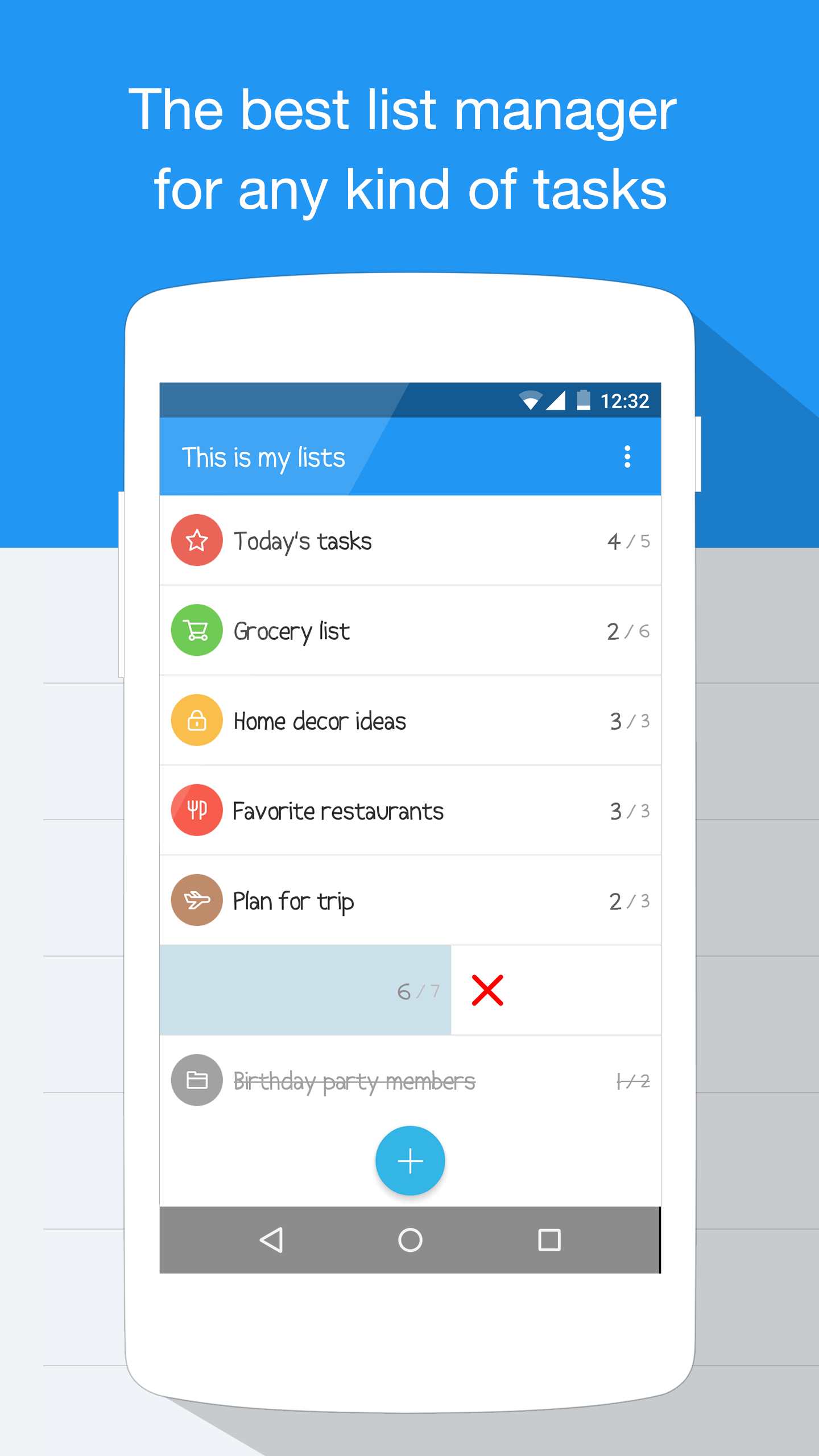 Android application Listure : Task,To-Do,CheckList screenshort