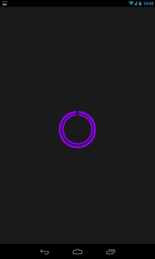 Purple C-Circle Neon Clock