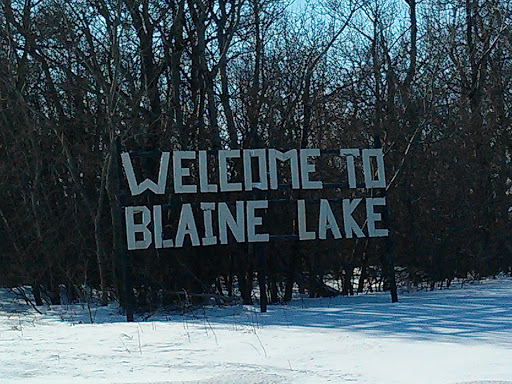 Welcome Sign of Blaine Lake