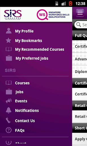 Jobs Courses SIRS