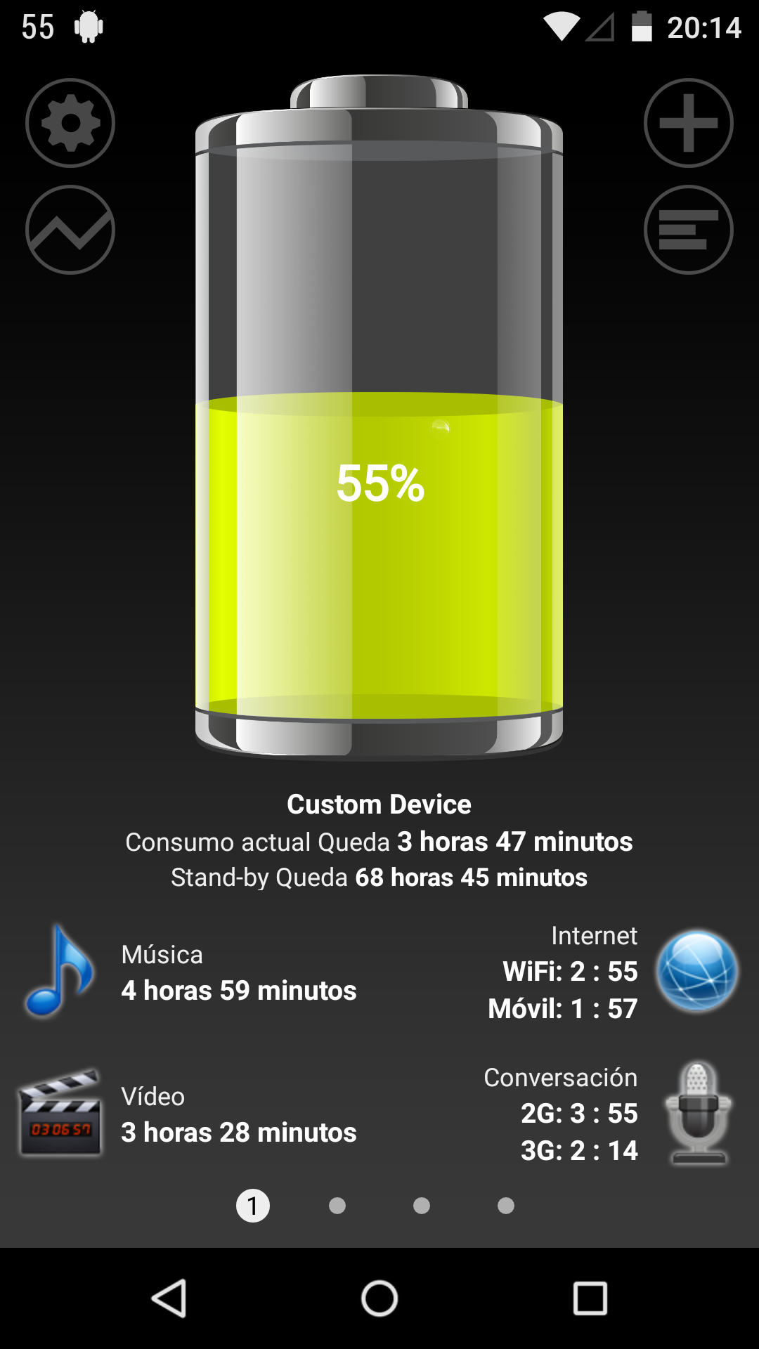 Android application Battery HD Pro screenshort
