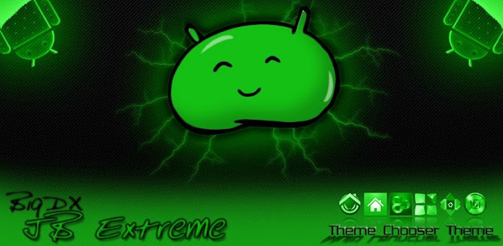 free download android full pro mediafire qvga tablet armv6 apps JB Extreme Launch Theme Green APK v1.1 themes games application