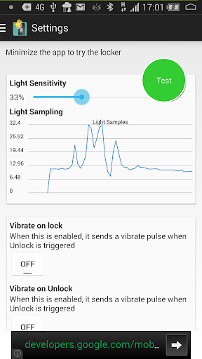 Lumens auto screen locker