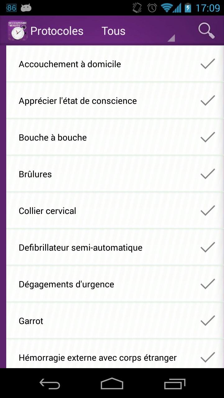 Secourisme Minute Screen 2