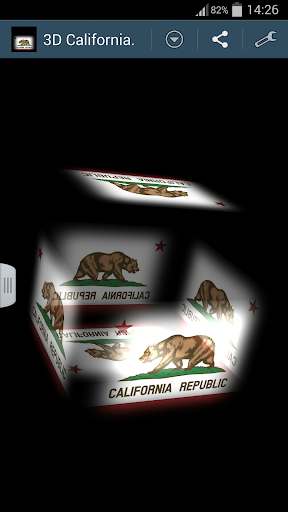 3D California Cube Flag LWP