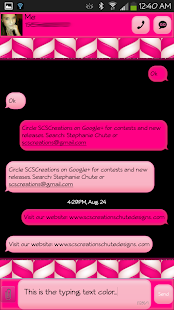 Free Download GO SMS - Candy Cane Pink APK