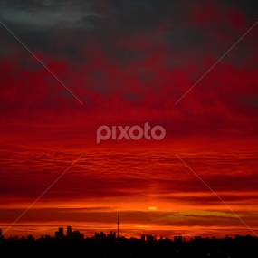 November Sunrise In Toronto by Dallas Landriault - Landscapes Sunsets & Sunrises