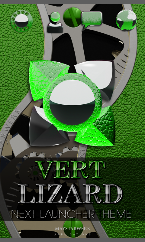 Android application green liz Next Launcher Theme screenshort
