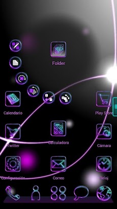 Next Launcher Theme GlowPurpleのおすすめ画像5