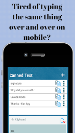 Canned Text: Canned Responses poster 1