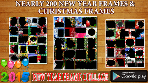 New Year Frame Collage