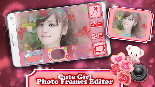 Cute Girl Photo Frames Editor