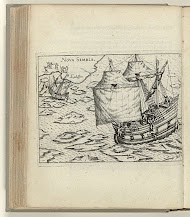 Het schip raakt vast in het ijs, 1596