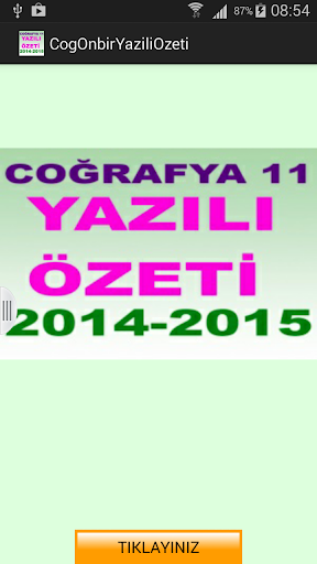 Coğrafya 11 Yazılı Özeti