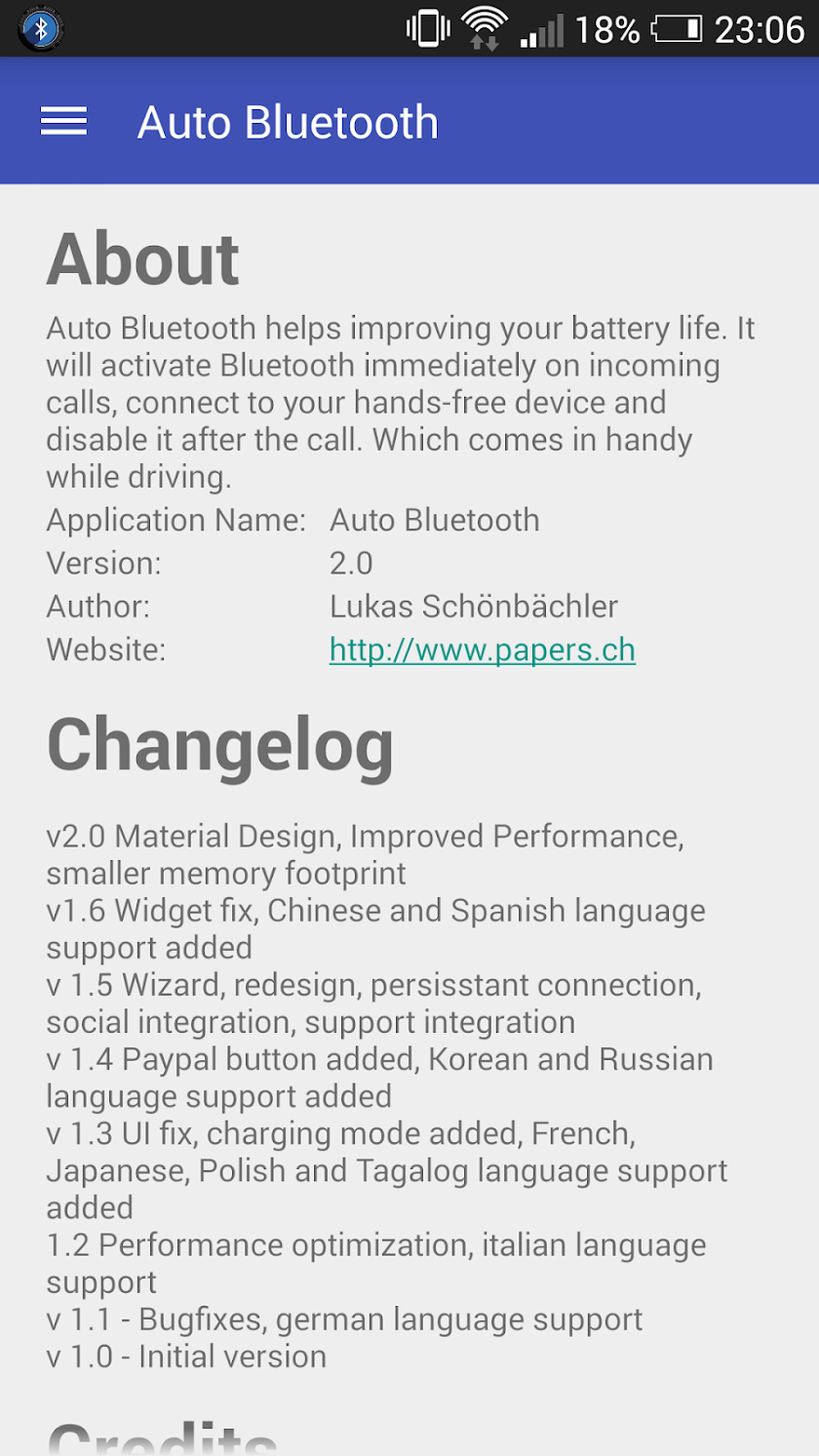 Auto Bluetooth donate Screen 3