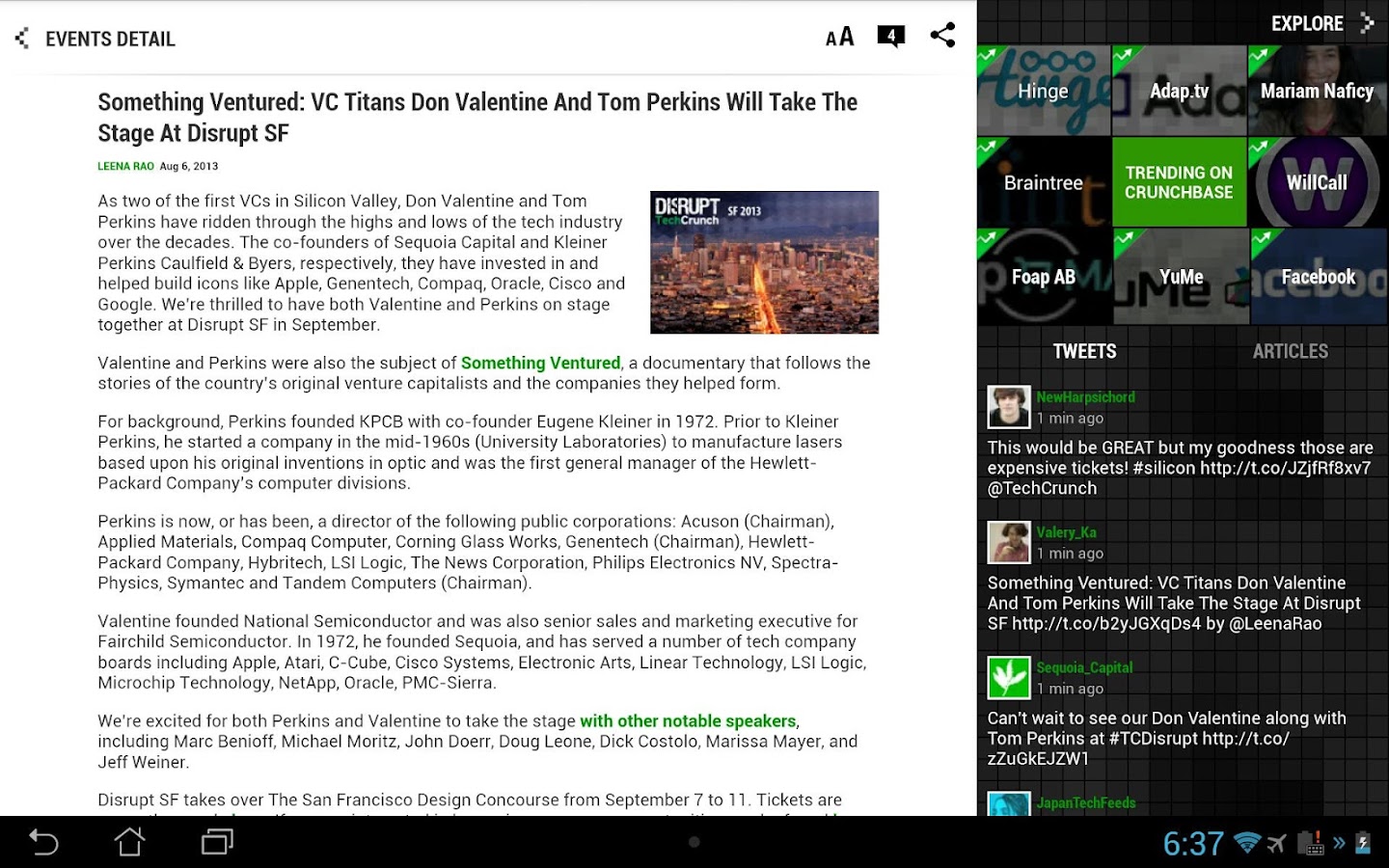   TechCrunch – Capture d'écran 