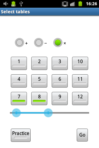 Table trainer multiplication