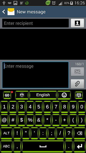 【免費個人化App】GO键盘绿色霓虹灯HD-APP點子