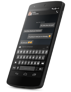 Go SMS KitKat Dark Theme - screenshot thumbnail