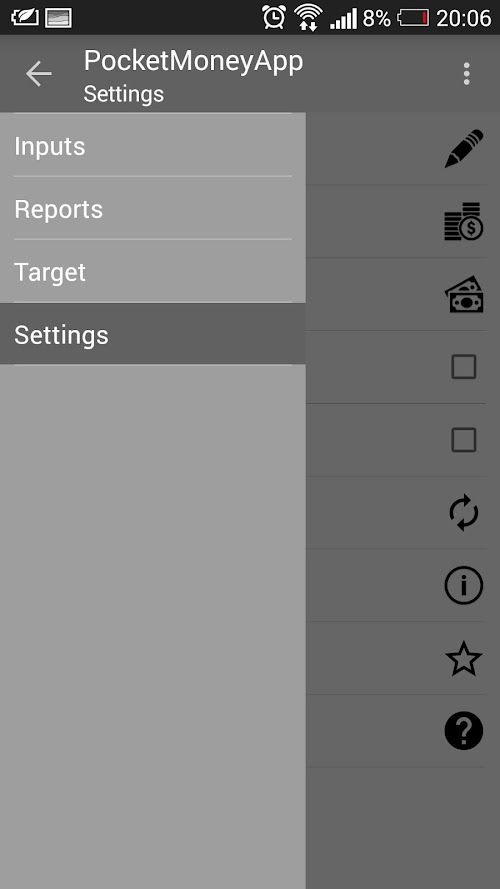 Android application Pocket Money App screenshort