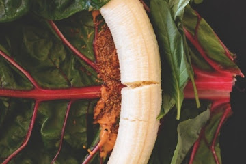Peanut Butter Banana Basil Rainbow Chard Wrap