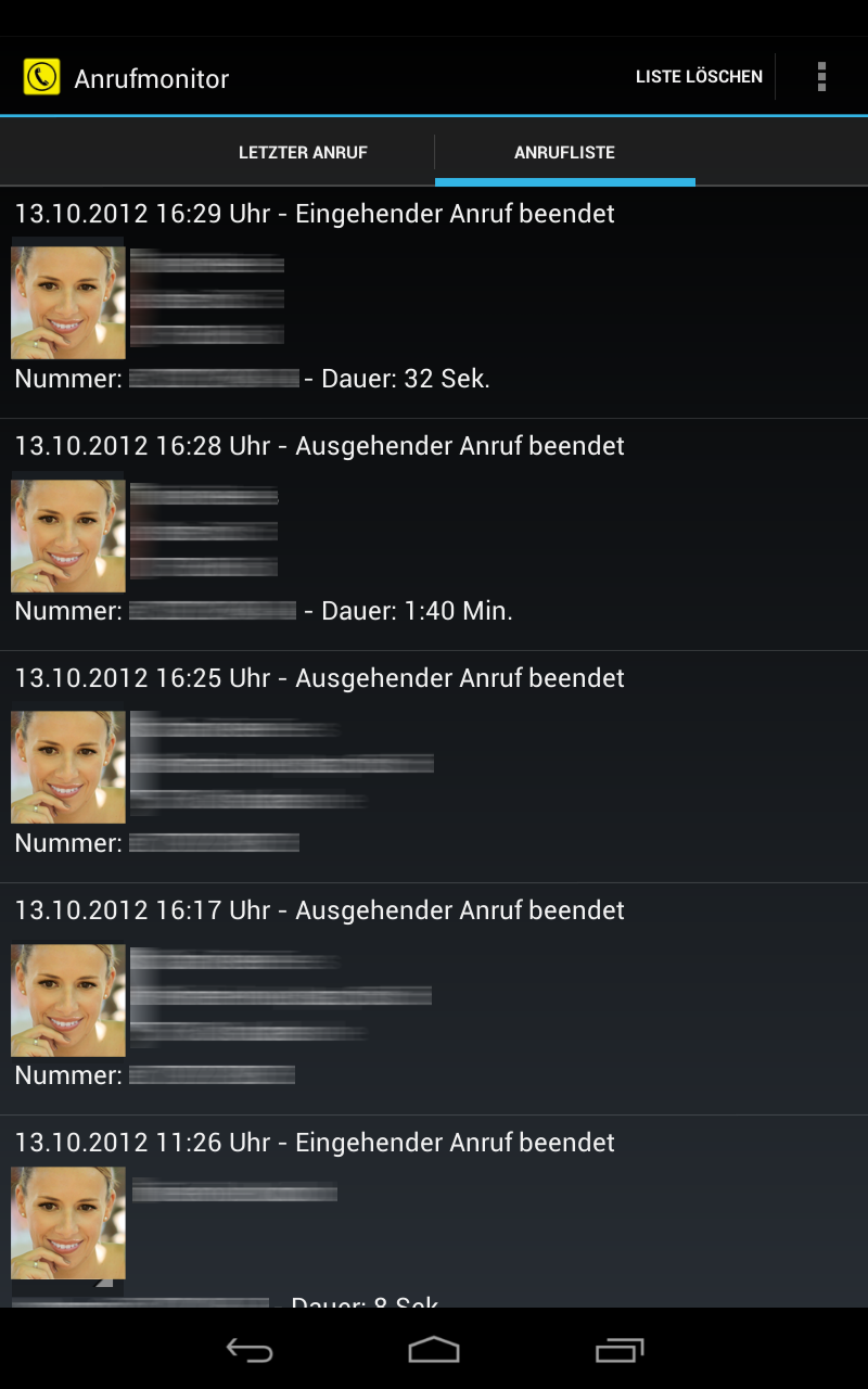 Call Monitor Premium Screen 3