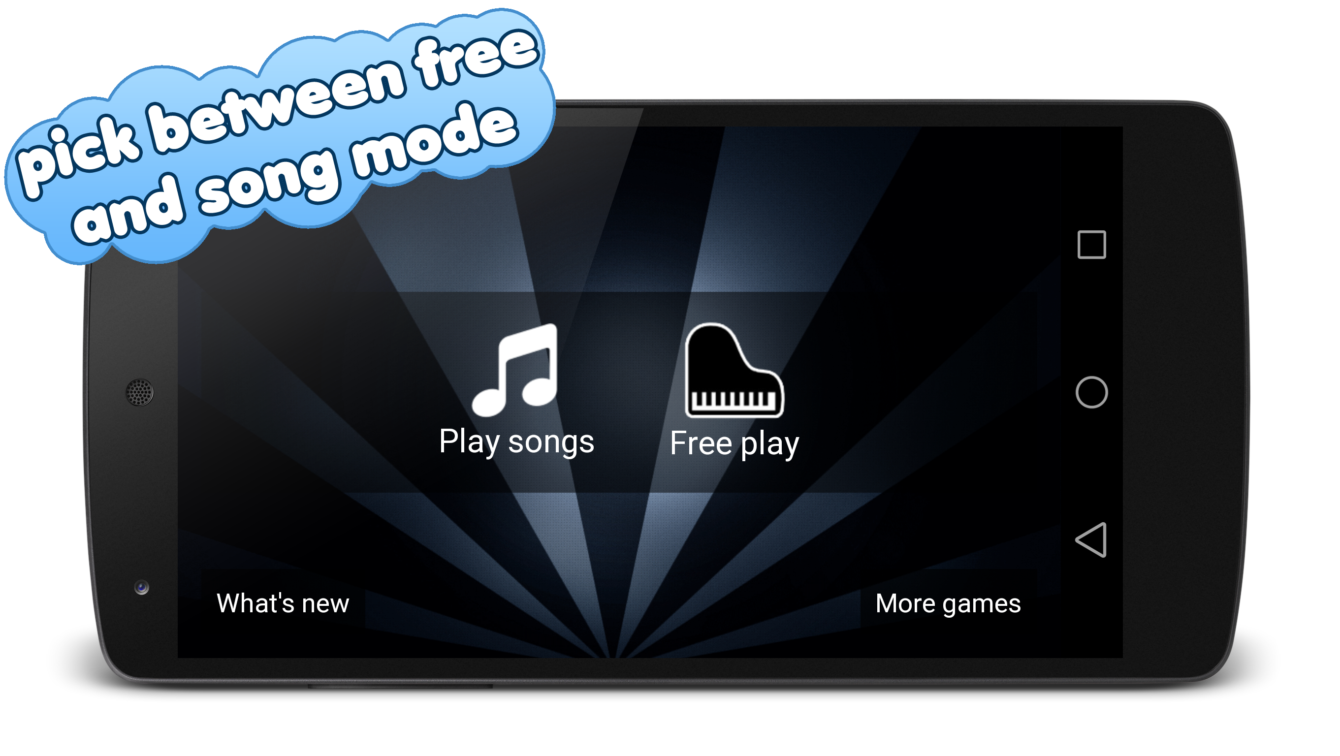 Android application Mini Piano screenshort