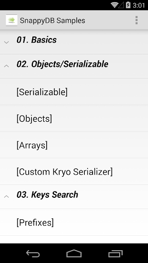 SnappyDB Samples