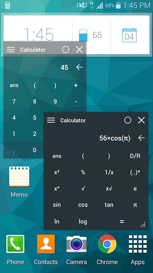 Android application Floating Calculator screenshort