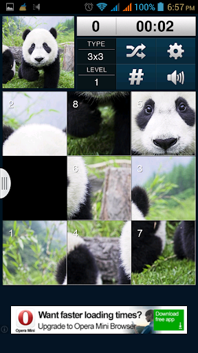 Panda Sliding Puzzle