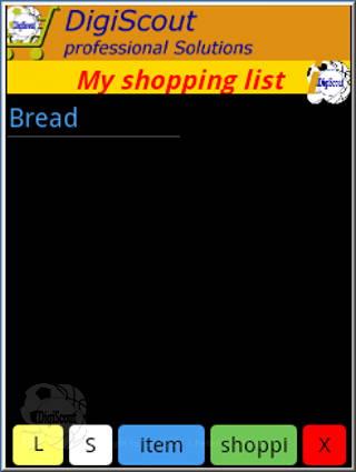 DigiScout Shoppinglist