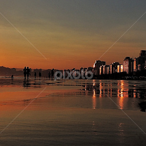 Sunset in Santos/SP/BR by Edson Leguth - Landscapes Sunsets & Sunrises