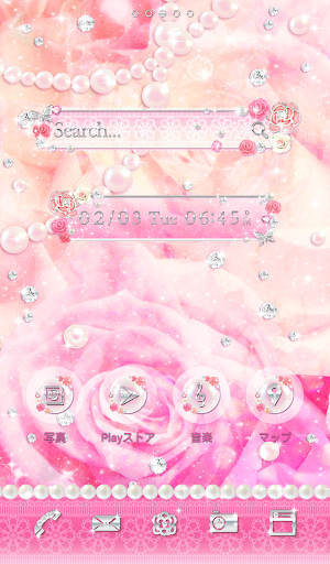 Cute wallpaper★Shiny Pink Rose