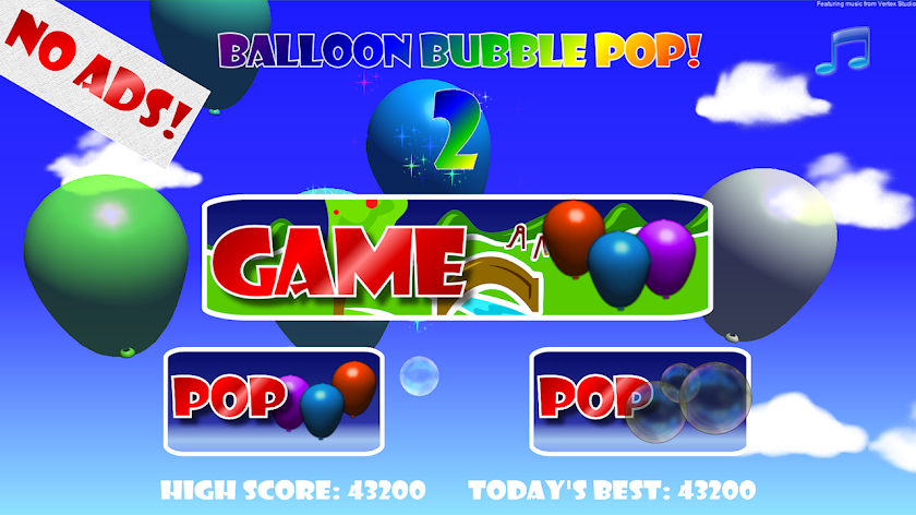 Balloon Bubble Pop 2! HD Kids Screen 3