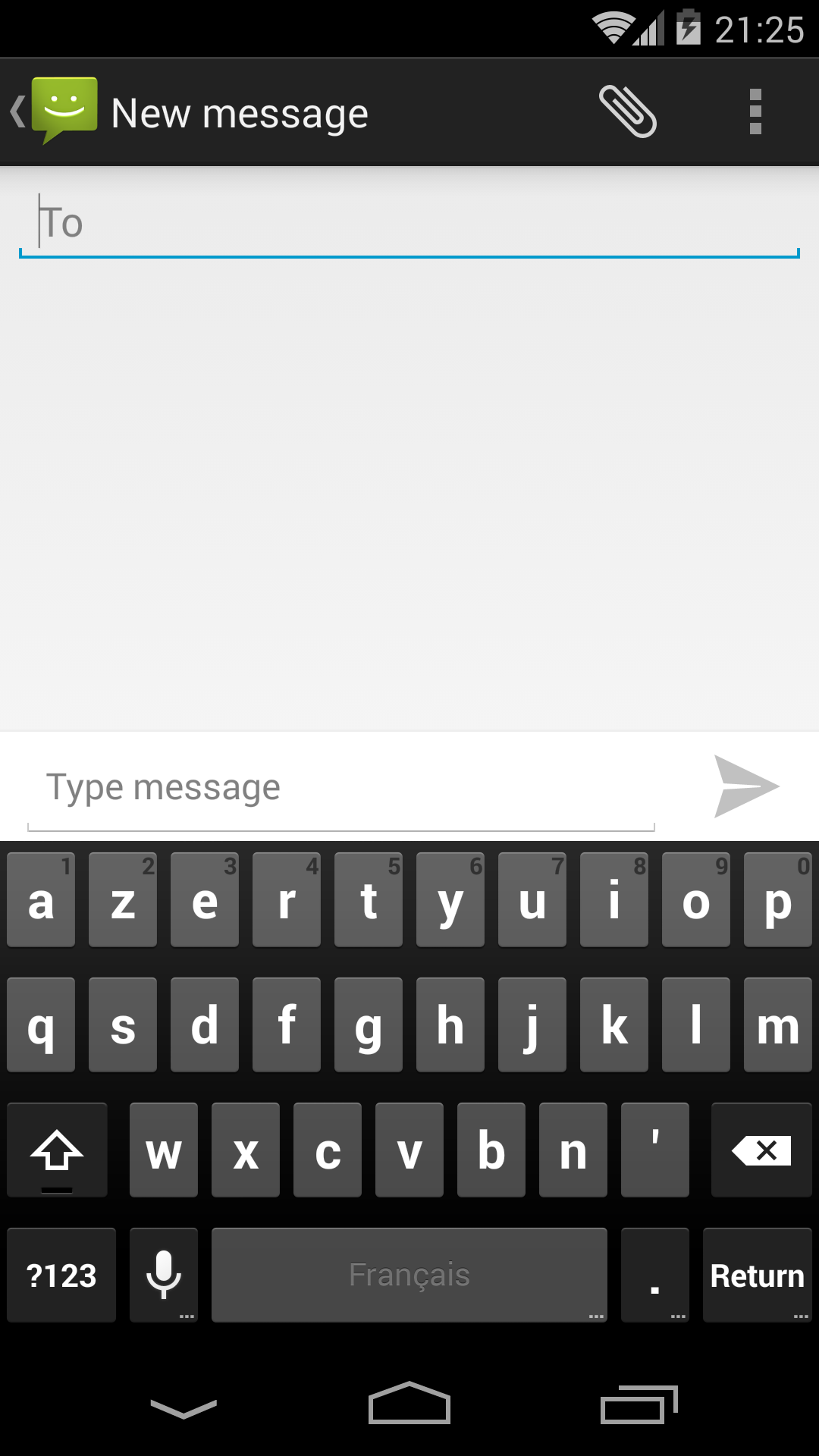 Android application SMS Messaging (AOSP) screenshort