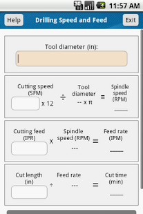 Free Drilling Speed and Feed Calc APK for Android