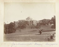 Het gouvernementshuis in Singapore en het nabijgelegen park