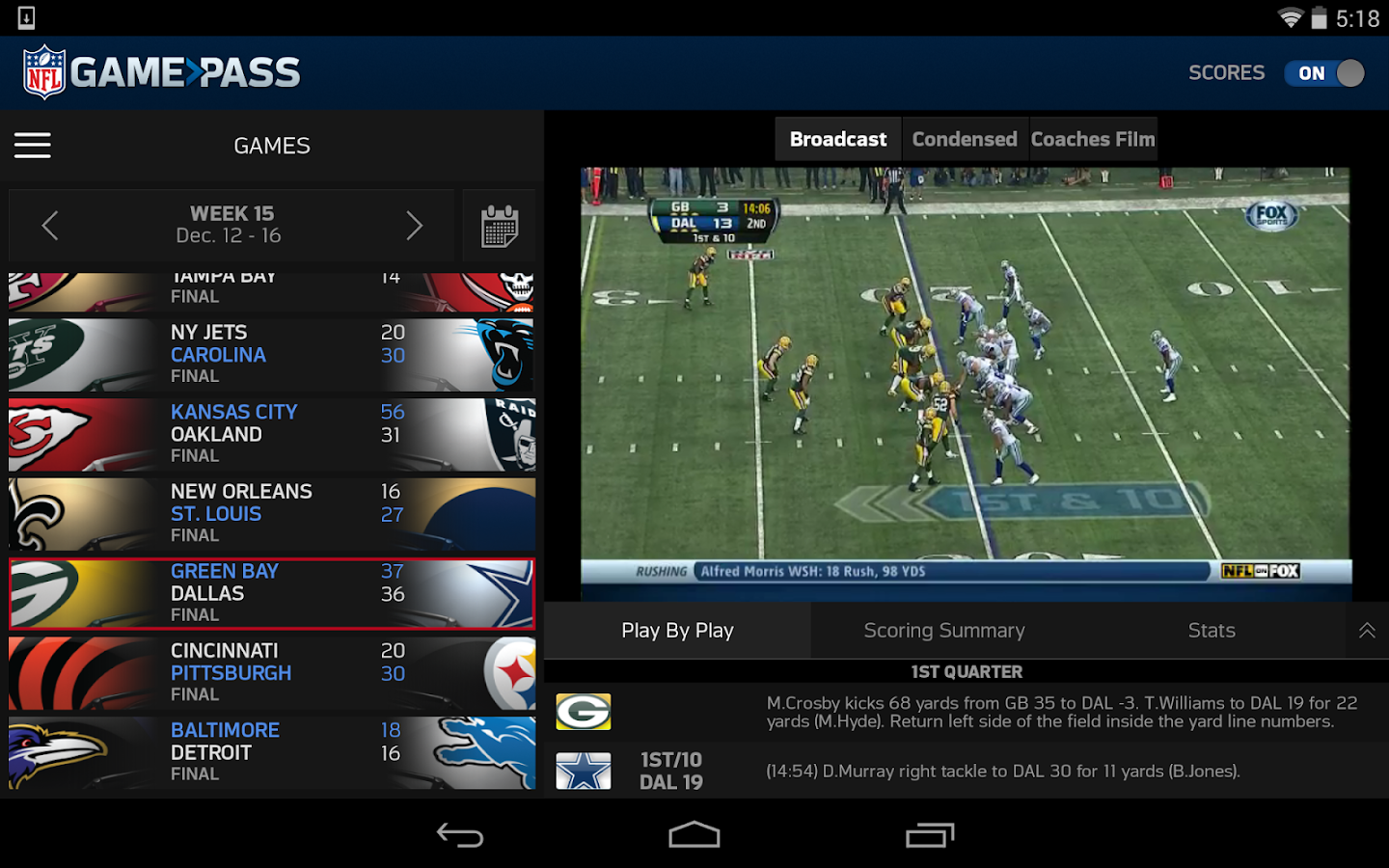 NFL Game Pass - Android-apps op Google Play