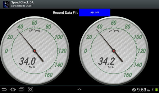 Speedometer Check Data Log