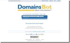 DomainsBot - Suggeritore di domini validi, name spinner, expired and expiring domain name search