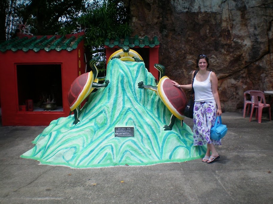 Monument aus tortues dans le Temple Chinois de Kusu's Island
