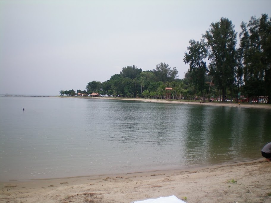 Première baie de Kusu's Island vue de l'extrémité ouest de l'île