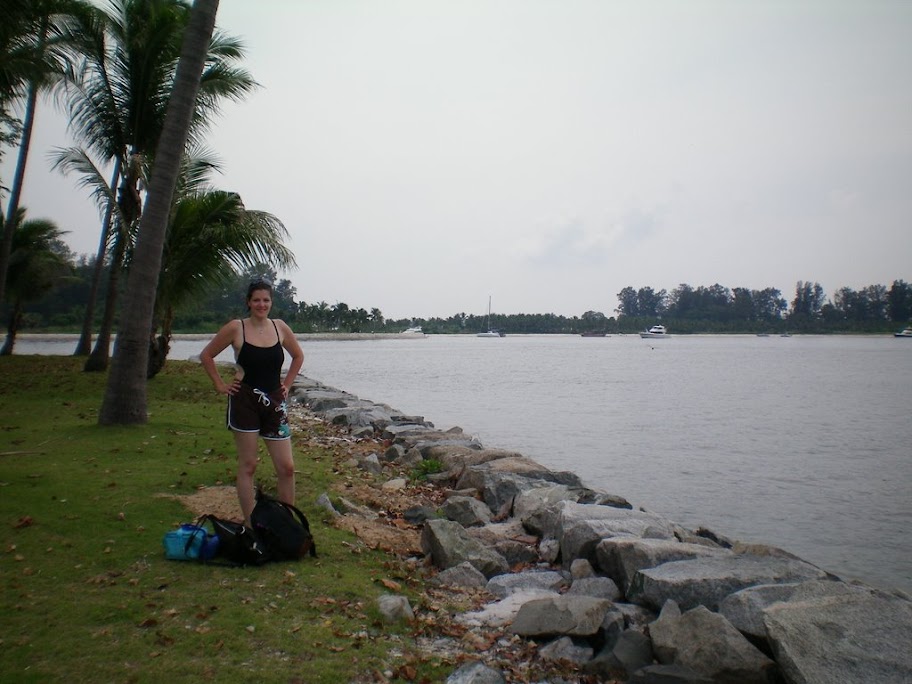 Julie à l'Extrémité ouest de Kusu's Island