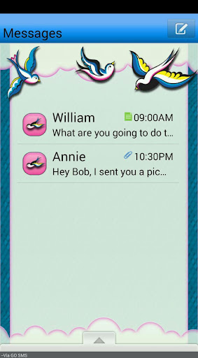 Birds GO SMS THEME