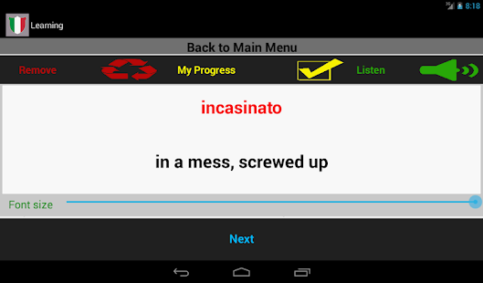 Learn Italian Words Fast int. Screenshots 1