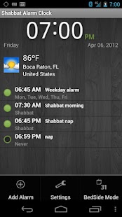 Shabbat Alarm Clock Screenshots 0